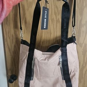 Steve Madden Pink Shoulder Bag with Extra Drawstring Bag